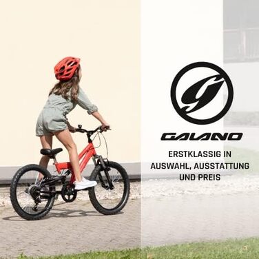 Дитячий велосипед Galano FS180 18 дюймів для дітей від 5 років, легкий гірський MTB, універсальний для хлопчиків і дівчаток, двухпідвісний