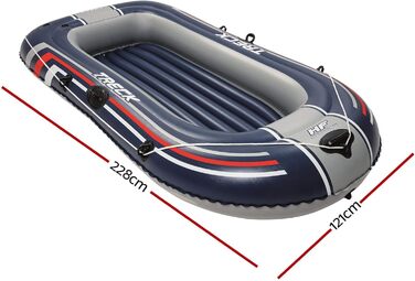 Надувний човен Bestway Hydro-Force Treck X1 для 2 осіб, 228x121x32 см, комплект