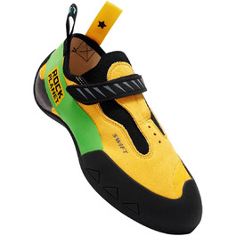 Клеймові скельні туфлі для чоловіків та жінок, жовті, розмір 35 EU, вузька колодка, для скелелазіння, фітнесу, дихаючі, антиковзаючі
