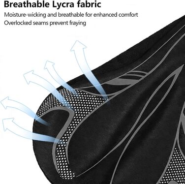 Покриття для велосипедного сидіння AUVSTAR з гелевою вставкою, дихаюче, преміум-якість, підходить для гірського велосипеда, потовщене, захист сидіння для чоловіків та жінок (сірий)