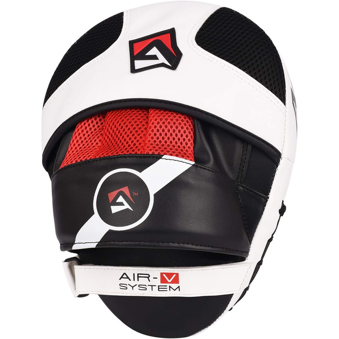 Боксерські рукавички Pratzen Rex Leder: рукавички для ударів, захисні подушки, тренування з самооборони, кікбоксинг, таеквондо, муай-тай (біло-чорні)