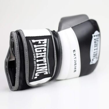 Боксерські рукавички Fightinc Extreme 10oz чорні/білі – для боксу, кікбоксингу, муай-тай, ММА, єдиноборств