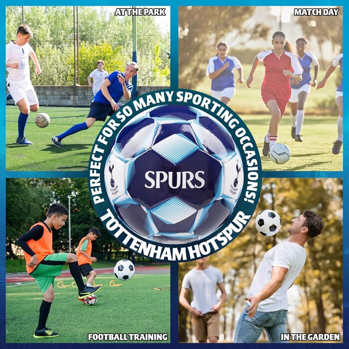 Офіційний футбольний м'яч Tottenham Hotspur, розмір 5, темно-синій, подарунок для фанатів