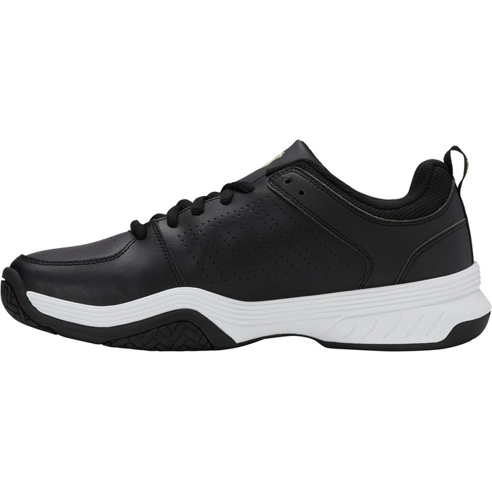 Кросівки для тенісу K-Swiss Court Express 2 чоловічі, чорно-білі з неоновим зеленим, 41 EU