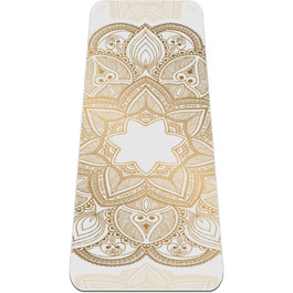 Йога-мат Golden Mandala BestIdeas, білий, для йоги, пілатесу, фітнесу, чоловіків, жінок, дітей, нековзкий, для початківців
