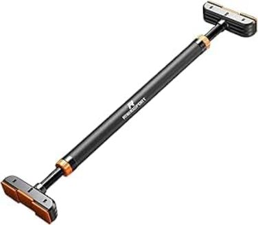 Кімнатна турнік для дверей без свердління, з поворотним замком, регульований 69-92 см, вантажопідйомність 200 кг, Apricot