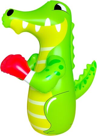 Дитячий боксерський мішок з підставкою для кікбоксингу. Надувний боксерський манекен Crocodile. Для хлопчиків, спорт, активний відпочинок на вулиці