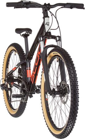 Дитячий гірський велосипед S'Cool Xroc Disc Alloy 24R 8S, 31 см, чорний/сірий/червоний