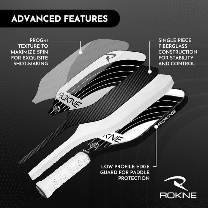 Ракне Curve Classic - ракетка для піклболу | Скловолокно, схвалена USAPA | Професійний рівень, максимальний оберт та потужність