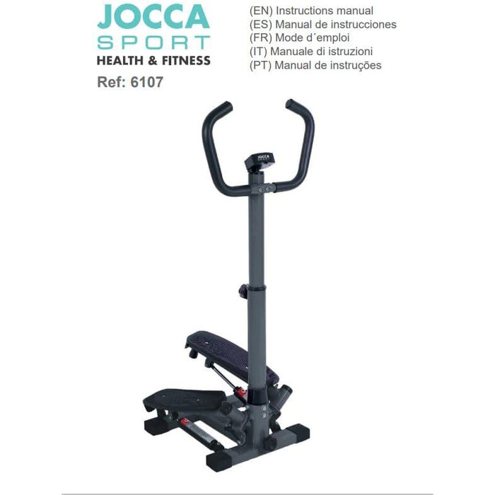Степпер JOCCA з ручкою для дому, 4-в-1: тренажер для ніг, сідниць і пресу, бічний апарат з опорними стійками, Slim Up-Down-Side-Stepper, імітація ходьби по сходах