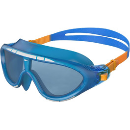 Дитяча маска для плавання Speedo Biofuse Rift, антифог, захист від протікання, синьо-оранжева, універсальний розмір