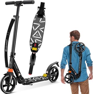 Самокат KESSER Cityroller Pro-S, колеса 205 мм, PU, складаний, з амортизацією, регулювання висоти, для дорослих і дітей