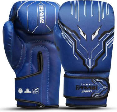 Дитячі боксерські рукавички Farabi Sports 6oz для хлопчиків і дівчат, сірі – для боксу, ММА, муай-тай, боксерського мішка та тренувань, вік 5–10 років