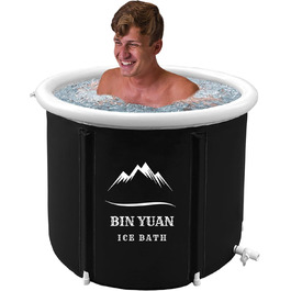 Ексклюзивна ванна для криотерапії B&Y 80см Ø, 402L - чорна, для спортсменів та любителів холодної терапії