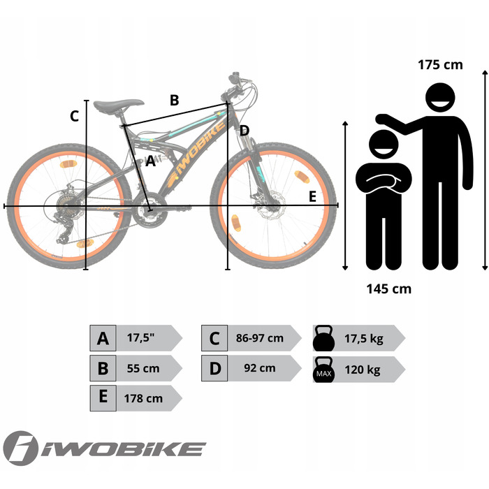 Гірський велосипед IWOBIKE Blaze, рама 17,5