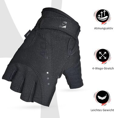 Фитнес рукавички AQF для силових тренувань, бодібілдингу, важкої атлетики, тренувань у залі, чоловічі та жіночі, чорні, XL