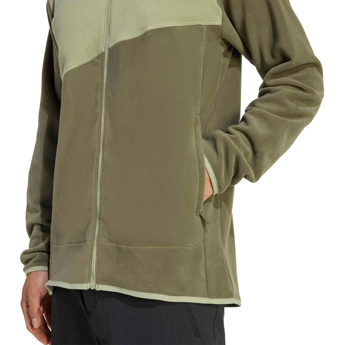 Чоловіча флісова куртка-світшот adidas Terrex Multi Fu Zip Fleece Jacket, Olive Strata/Tent Green, розмір L
