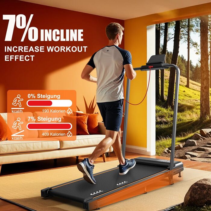 Бігова доріжка для дому Walking Pad, 2.25/2.5HP мотор, навантаження до 120 кг, швидкість 1-12 км/год, з нахилом, 7-шарове покриття, не потребує встановлення