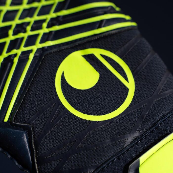Воротарські рукавички Uhlsport Prediction Soft Pro для дітей і дорослих, розмір 8, темно-сині/білі/жовті, футбольні