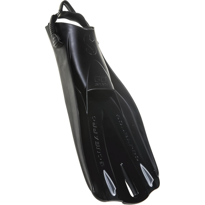 Ласти SCUBAPRO GO Sport з відкритою п'ятою, чорні, XL, для дайвінгу
