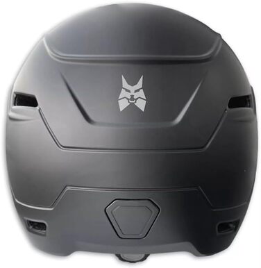Велошолом Lynx Helm NTA 8776 з візором, матовий чорний, полікарбонат, для велосипеда та мопеда