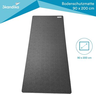 Захисний килимок Skandika для тренажерів і фітнесу, 90x200 см, водовідштовхувальний, нековзкий, ударостійкий, для велотренажера, гребного та вібраційного тренажера, Німеччина