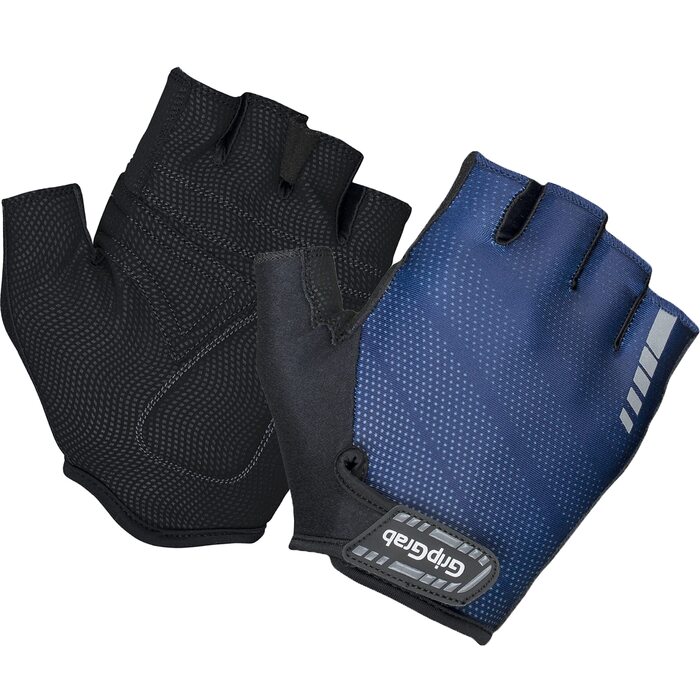 Велоперчатки GripGrab Rouleur Einsteiger (короткі пальці, XXL, темно-сині) з гелевими вставками для комфорту
