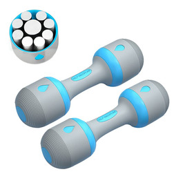 Набір гантелей регульованих 2-10 кг, 5-в-1, з гумовим покриттям, для дому та спортзалу, для жінок та чоловіків, блакитний + сірий