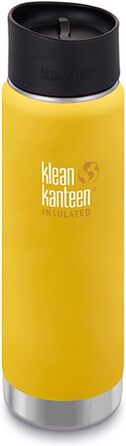Термос-пляшка Klean Kanteen Wide 591 мл, вакуумна ізоляція, Cafe Cap 2.0, Lemon Curry матова