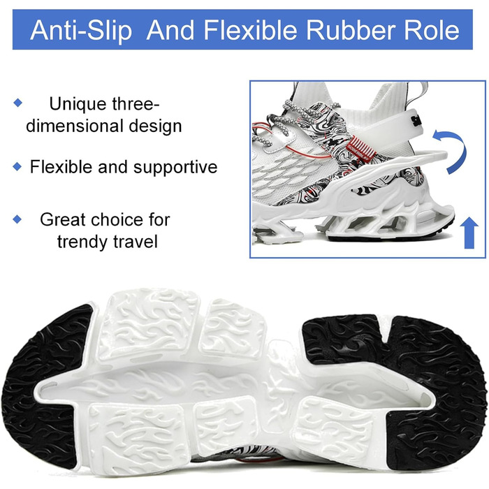 Чоловічі бігові кросівки для вулиці: легкі, зручні, дихаючі, з антиковзкою підошвою. Ідеальні для спорту, фітнесу, джогінгу та активного відпочинку. Розмір 41.5 EU, колір білий.