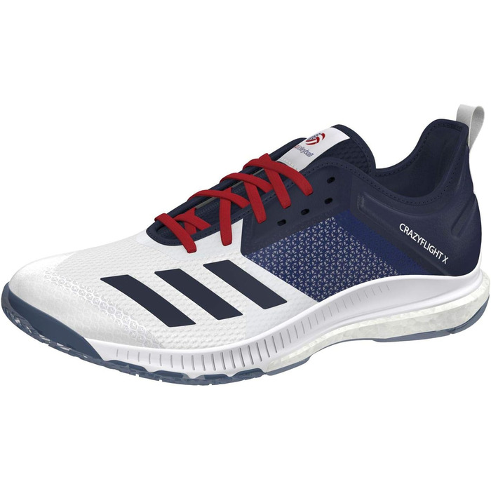 Волейбольне взуття Adidas Crazyflight USAV Low - біло-синьо-червоне, 39 1/3 EU