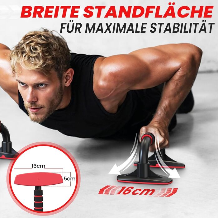 Віджимальні ручки для ефективних тренувань верхньої частини тіла - Віджимні бруски з неслизьким грифом та стабільною конструкцією - Збереження суглобів кистей рук - Тренувальний прилад для чоловіків та жінок - Фітнес вдома Чорний 1