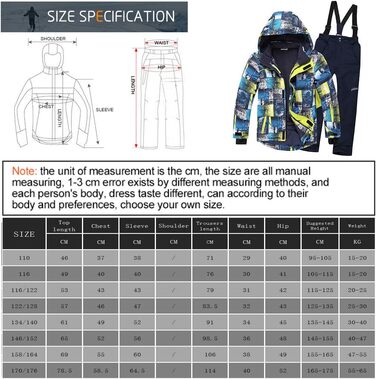 Дитячний гірськолижний костюм 2 частини: куртка та штани для дівчаток, теплий зимовий костюм для активного відпочинку, темно-синій, розмір 110