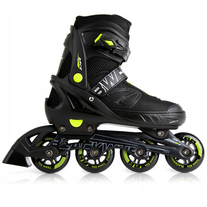 Регульовані ролики Blackwheels Sonic, р. 36-39, чорно-зелені