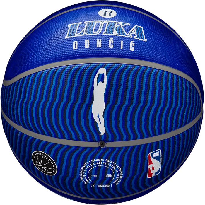 Баскетбольний м'яч WILSON NBA Luka Doncic, для вулиці, розмір 7, 17,8–74,9 см, міні