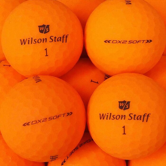 Wilson Staff Dx2 / Duo Soft Optix помаранчеві гольф-м'ячі Lakeballs преміум, матове покриття, б/в, у сітці
