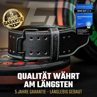 Планка для важкої атлетики Quick Power Design: чоловіча та жіноча, з швидкою застібкою, з натуральної шкіри Büffel, для тренувань у залі, пауерліфтинг, фітнес, чорний, розмір обирається