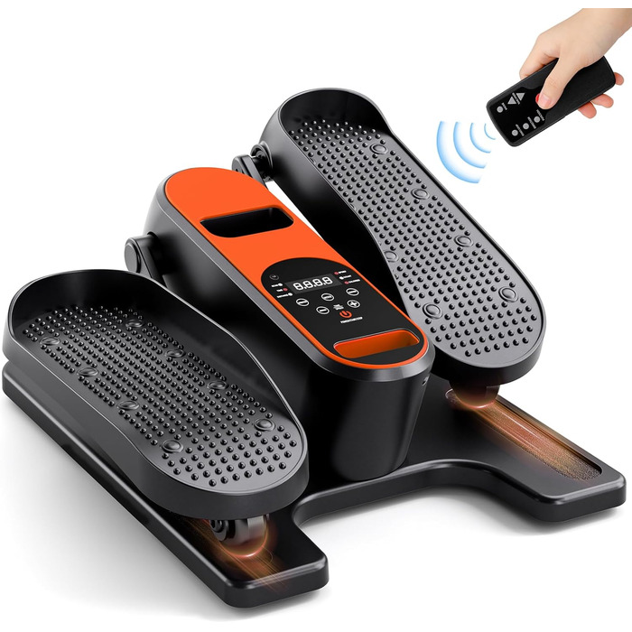 Електричний міні кросс-тренажер Dripex для дому з пультом, 12 швидкостей та 6 програмами (Orange)