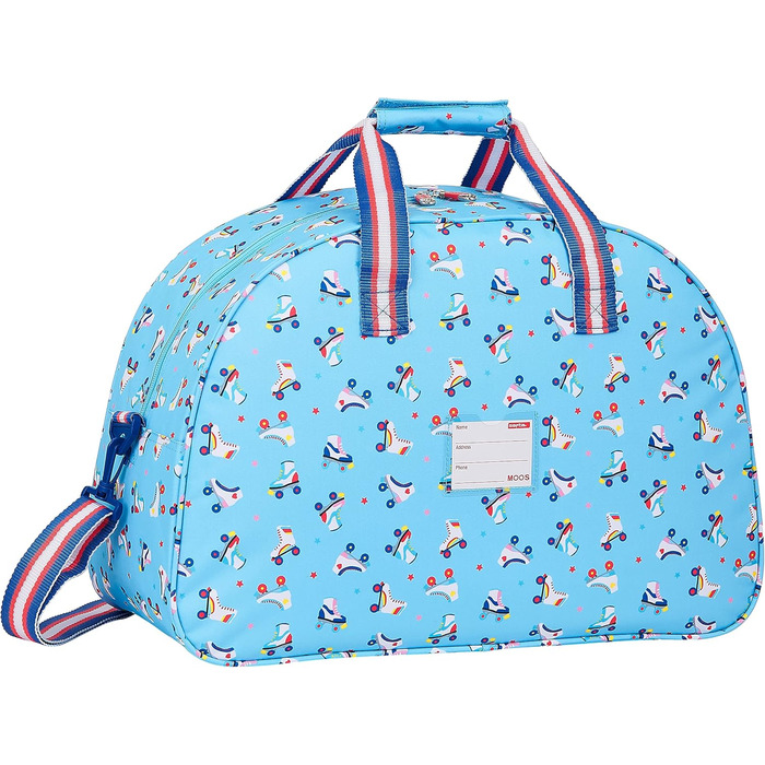 Дитяча спортивна сумка Safta Moos Rollers, блакитна, 48x21x33 см, для подорожей та спорту