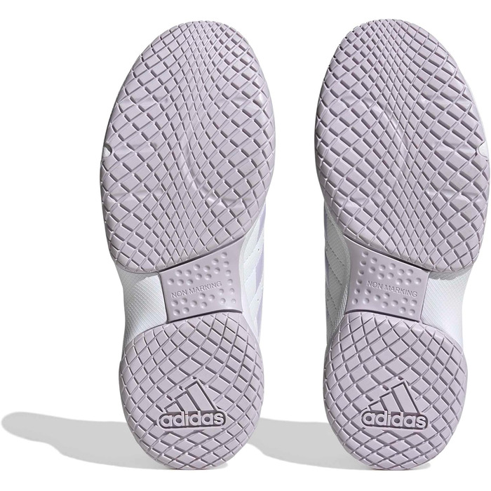 Жіночі кросівки Adidas Ligra 7 Indoor для залу (48 EU, білий, сріблястий, синій)