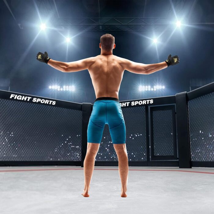 Рукавички для MMA FANTECIA, для чоловіків і жінок, для греплінгу, спарингу, боксу, тхеквондо, карате, муай-тай, UFC, тренувальні, шкіряні