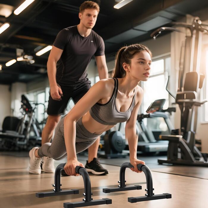 Паралелетки для віджимань Calisthenics, стійки для віджимань, чорні. Макс. вага 300 кг