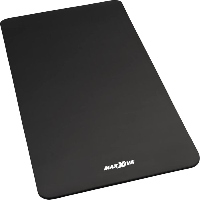 Фітнес-мат для йоги MAXXIVA 190x100x1,5 см, чорний, антиковзкий, без фталатів, з ременем для перенесення – гімнастичний, спортивний, тренувальний килимок