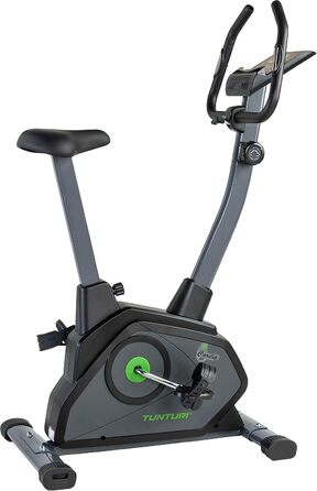 Велотренажер Tunturi Cardio Fit B35 з LCD-дисплеєм та тримачем для планшета, чорний – фітнес велотренажер для дому