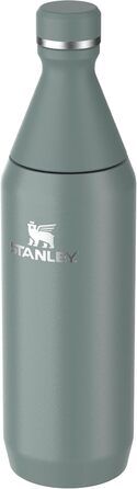 Термос Stanley 1913 All Day Slim 0.6л Shale - пляшка для води з нержавіючої сталі, тримає холод до 6 годин, лід до 11 годин, без BPA, герметична, придатна для миття в посудомийній машині