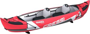 Надувний каяк Cressi Namaka 10'7'' для двох, трикамерний, регульовані сидіння, червоний, 26.5 см