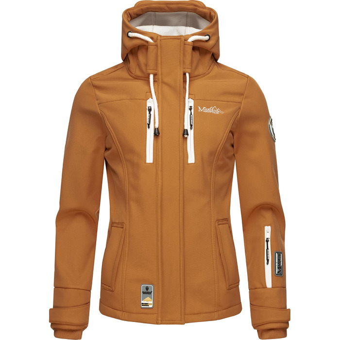 Жіноча демісезонна куртка-софтшелл MARIKOO з капюшоном, колір Caramel Brown, розмір XXL
