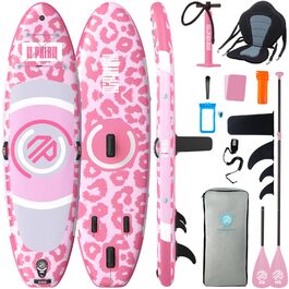 Надувний SUP Борд Niphean 305см з крилами балансу та міцним аксесуаром для дорослих, для йоги, Candy Leopard з StabilTrac
