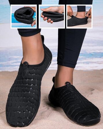 Водні шкарпетки для плавання та відпочинку на пляжі, чорного кольору, розмір 46 EU