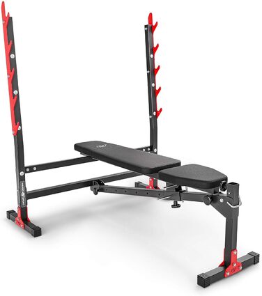 Регульована лава для жиму Marbo Sport MH-L107 2.0 з тримачем для штанги, чорна, вироблено в ЄС